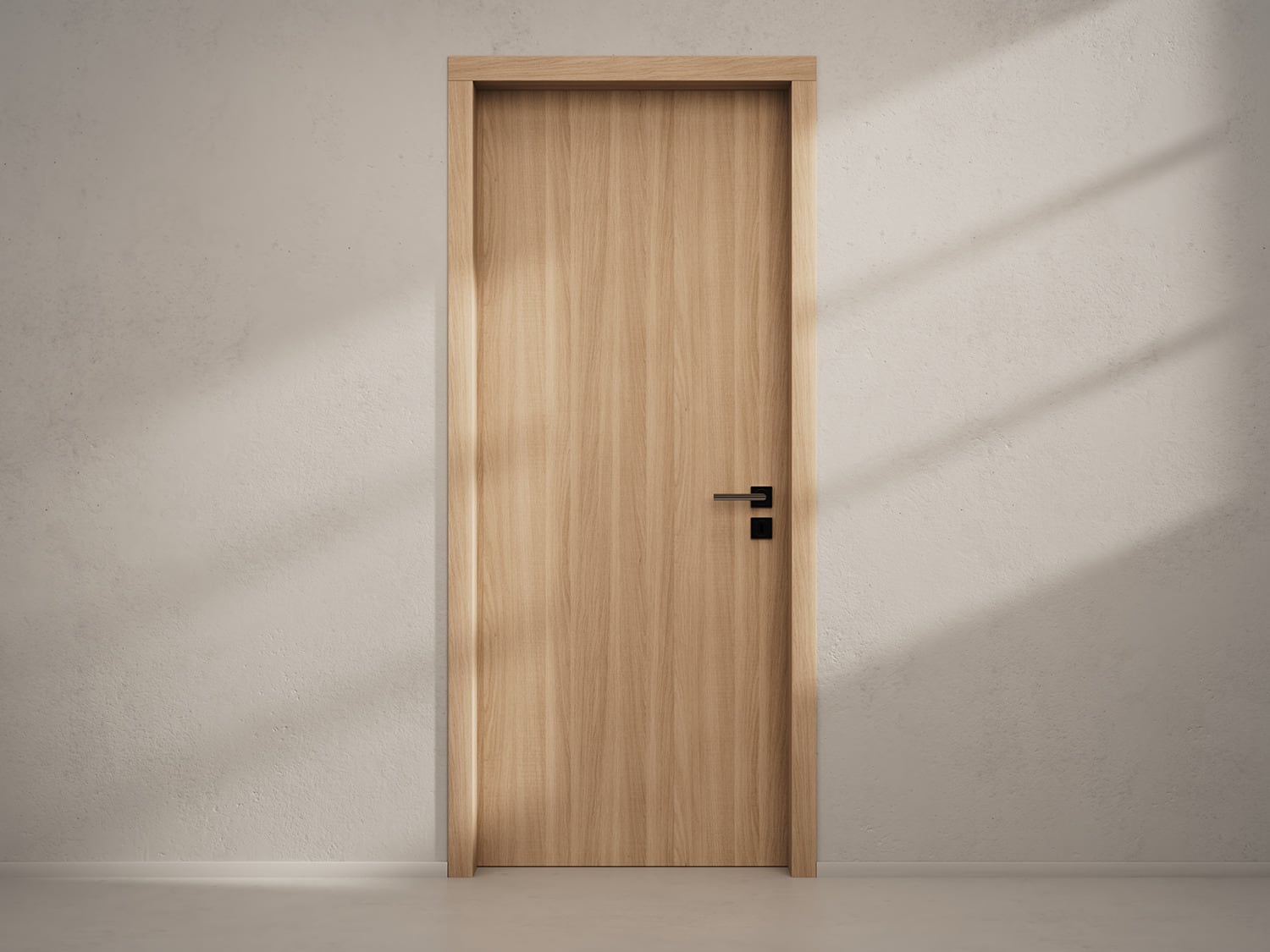 Door with material